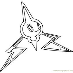 Rotom Pokemon Free Coloring Page for Kids