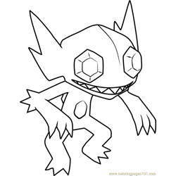 Sableye Pokemon Free Coloring Page for Kids