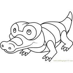Sandile Pokemon Free Coloring Page for Kids