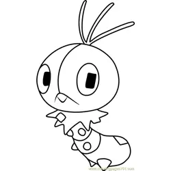 Scatterbug Pokemon Free Coloring Page for Kids