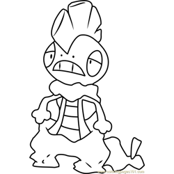 Scrafty Pokemon Free Coloring Page for Kids