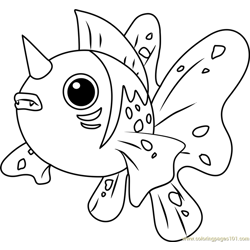 Seaking Pokemon Free Coloring Page for Kids