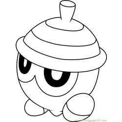 Seedot Pokemon Free Coloring Page for Kids
