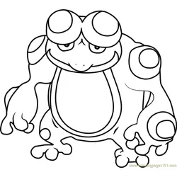 Seismitoad Pokemon Free Coloring Page for Kids