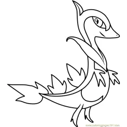 Servine Pokemon Free Coloring Page for Kids