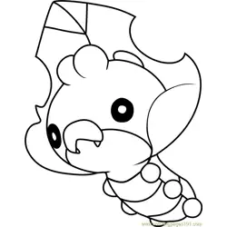 Sewaddle Pokemon Free Coloring Page for Kids