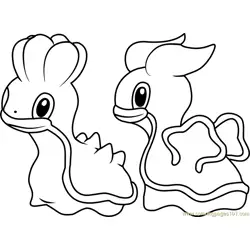 Shellos Pokemon Free Coloring Page for Kids