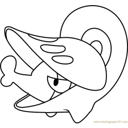 Shelmet Pokemon Free Coloring Page for Kids