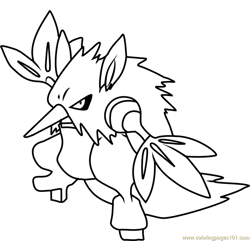 Shiftry Pokemon Free Coloring Page for Kids