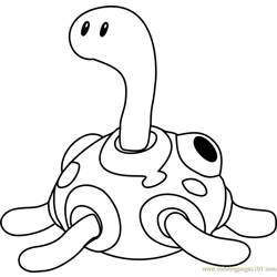 Shuckle Pokemon Free Coloring Page for Kids