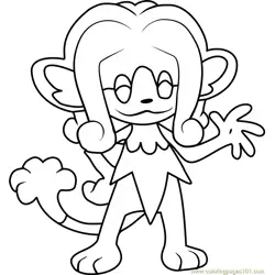 Simipour Pokemon Free Coloring Page for Kids