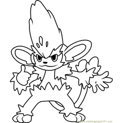 Simisage Pokemon Free Coloring Page for Kids