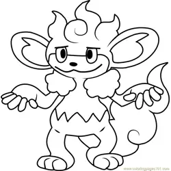 Simisear Pokemon Free Coloring Page for Kids