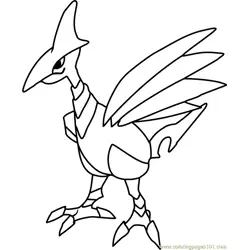 Skarmory Pokemon Free Coloring Page for Kids