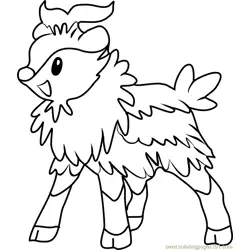 Skiddo Pokemon Free Coloring Page for Kids