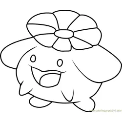 Skiploom Pokemon Free Coloring Page for Kids