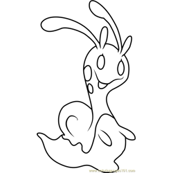 Sliggoo Pokemon Free Coloring Page for Kids