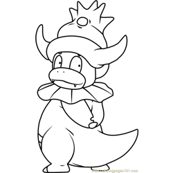 Slowking Pokemon Free Coloring Page for Kids