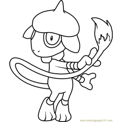 Smeargle Pokemon Free Coloring Page for Kids