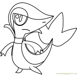 Snivy Pokemon Free Coloring Page for Kids