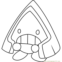 Snorunt Pokemon Free Coloring Page for Kids