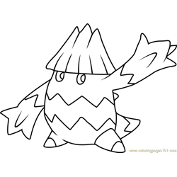 Snover Pokemon Free Coloring Page for Kids