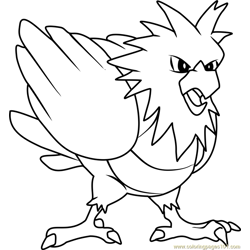 Spearow Pokemon Free Coloring Page for Kids