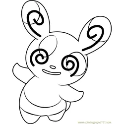Spinda Pokemon Free Coloring Page for Kids