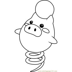 Spoink Pokemon Free Coloring Page for Kids