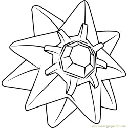 Starmie Pokemon Free Coloring Page for Kids