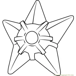 Staryu Pokemon Free Coloring Page for Kids