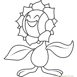 Sunflora Pokemon Free Coloring Page for Kids