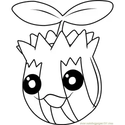 Sunkern Pokemon Free Coloring Page for Kids