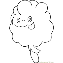 Swirlix Pokemon Free Coloring Page for Kids