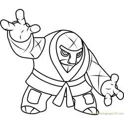 Throh Pokemon Free Coloring Page for Kids