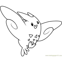 Togekiss Pokemon Free Coloring Page for Kids