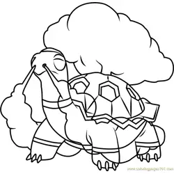 Torkoal Pokemon Free Coloring Page for Kids