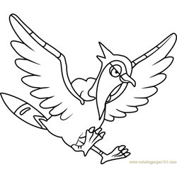 Tranquill Pokemon Free Coloring Page for Kids