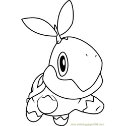 Turtwig Pokemon Free Coloring Page for Kids