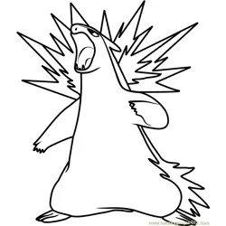 Typhlosion Pokemon Free Coloring Page for Kids