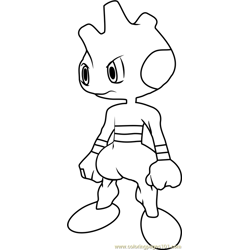 Tyrogue Pokemon Free Coloring Page for Kids