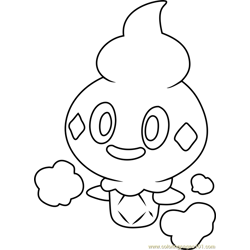 Vanillite Pokemon Free Coloring Page for Kids