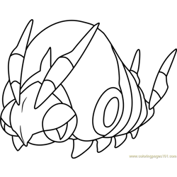 Venipede Pokemon Free Coloring Page for Kids