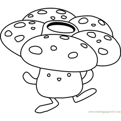 Vileplume Pokemon Free Coloring Page for Kids