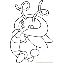 Volbeat Pokemon Free Coloring Page for Kids