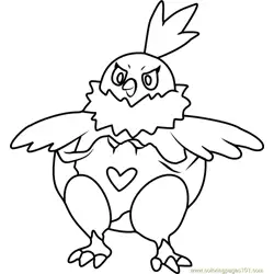 Vullaby Pokemon Free Coloring Page for Kids