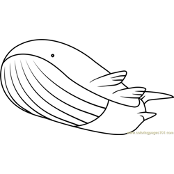 Wailord Pokemon Free Coloring Page for Kids