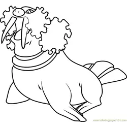 Walrein Pokemon Free Coloring Page for Kids