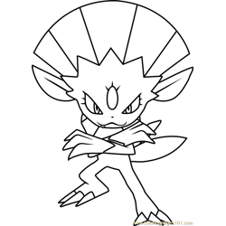 Weavile Pokemon Free Coloring Page for Kids