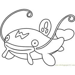 Whiscash Pokemon Free Coloring Page for Kids